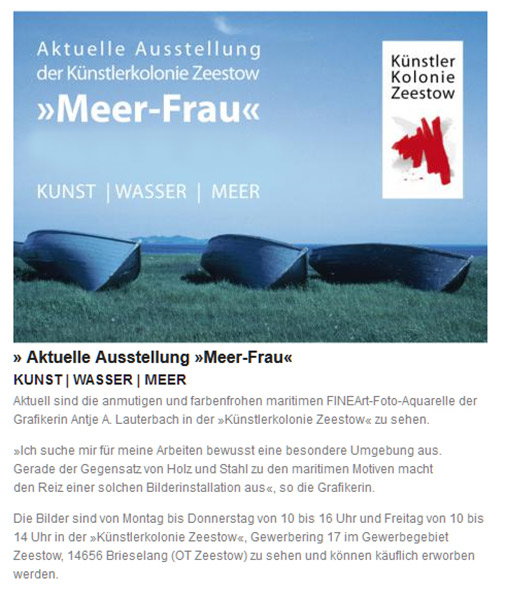 Aktuelle Ausstellung Meer-Frau